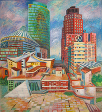 Potsdamer Platz IV, 2002 Mischtechnik, 125 x 115 cm