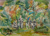 Arboretum, 1995 Aquarell, 36x48 cm